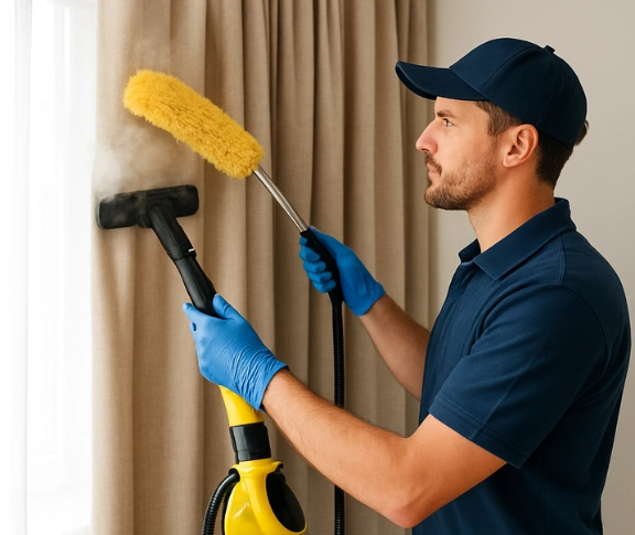 Trusted curtain steam cleaning technician Matty Curtain Cleaning coolum-beach QLD