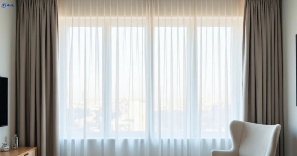 Freshly steam cleaned curtains in coolum-beach QLD